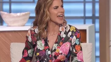 Alice + Olivia Latoya Blazer Dress in Botanical Garden worn by Natalie Morales as seen in The Talk on March 20, 2024