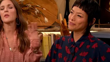 Jason Wu Gingko Print Blouse worn by Pilar Valdes as seen in The Drew Barrymore Show on March 18, 2024