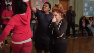 White Mark Zip Lounge Set worn by Melissa Schemmenti (Lisa Ann Walter) as seen in Abbott Elementary (S03E08)