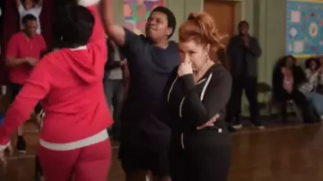 White Mark Zip Lounge Set worn by Melissa Schemmenti (Lisa Ann Walter) as seen in Abbott Elementary (S03E08)