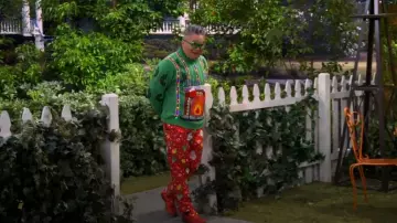 OppoSuits Slim Christmas Suit + Tie worn by Mr. Tennyson (Alec Mapa) as seen in The Villains of Valley View (S02E19)