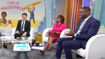 Robe Line & Dot Frankie portée par Gayle King telle qu’on la voit dans CBS Mornings le 21 mars 2024