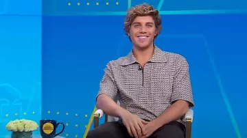 General Admission Quar­ter Zip Shirt worn by Lukas Gage as seen in Good Morning America on March 21, 2024