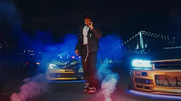 Rick Owens Black Lu­nar Trac­tor Boots worn by Ski Mask the Slump God in Shibuya (Official Video)