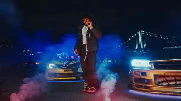 Rick Owens Black Wide Leg Be­las Pants worn by Ski Mask the Slump God in Shibuya (Official Video)