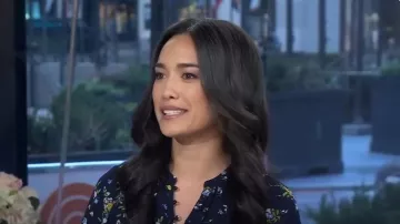 Cece Bouquet Print Blouse worn by Emilie Ikeda as seen in Today on March 21, 2024