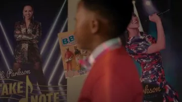 Rotate Ab­stract Puffy Dress worn by Ali Parkson (Mariah Campos) as seen in Take Note (S01E01)