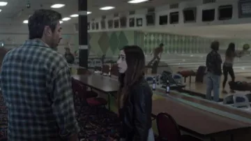 Lth Jkt Mya Cropped Jacket worn by Hazel Green (Cristin Milioti) as seen in Made for Love (S01E05)