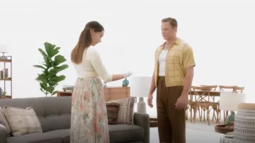 Needle & Thread Harlequin Rose Smocked Ballerina SKirt worn by Hazel Green (Cristin Milioti) as seen in Made for Love (S02E05)