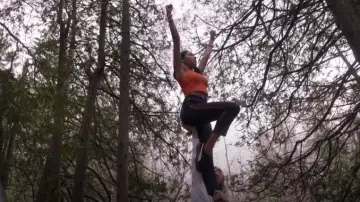 Pam & Gela Crop Track Pant With Lurex Stripe worn by Addy Hanlon (Herizen Guardiola) as seen in Dare Me (S01E03)