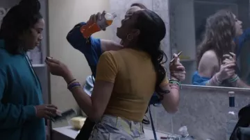 Forever 21 Sheer Lettuce Edge Tee worn by RiRi Curtis (Taveeta Szymanowicz) as seen in Dare Me (S01E04)