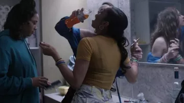 Topshop Cuffed Camo Utility Trousers worn by RiRi Curtis (Taveeta Szymanowicz) as seen in Dare Me (S01E04)