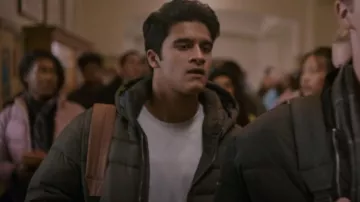 Tommy Hilfiger Puffer Jack­et worn by Siddhartha Pakam (Amir Bageria) as seen in Grand Army (S01E07)