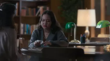 Urban Outfitters Kai Cropped Cardi­gan worn by Leila Kwan Zimmer (Amalia Yoo) as seen in Grand Army (S01E08)