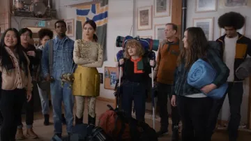 Lapointe Snake Jacquard Belted Mini Skirt worn by Ruthie (Patti Harrison) as seen in Shrill (S03E01)