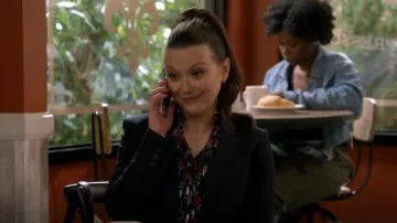 Theory Carissa Blazer worn by Christina (Maribeth Monroe) as seen in Bob Hearts Abishola (S03E14)
