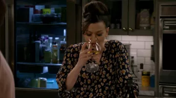 Velvet by Graham & Spencer Kacy Blouse worn by Christina (Maribeth Monroe) as seen in Bob Hearts Abishola (S03E18)