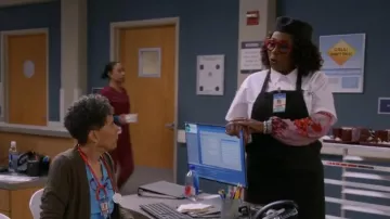 Guess Oscilla Top worn by Kemi (Gina Yashere) as seen in Bob Hearts Abishola (S03E19)