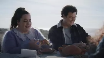 Sezane Egide Jumper Lilac worn by Annie Easton (Aidy Bryant) as seen in Shrill (S03E05)