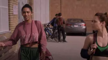 Rebecca Minkoff Jolie Pants worn by Addy Hanlon (Herizen Guardiola) as seen in Dare Me (S01E09)