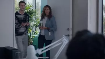 J Crew Campbell Blazer worn by Linda Tanner (Michaela Watkins) as seen in The Dropout (S01E05)