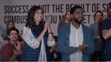 Patagonia Nano Puff Insulated Vest worn by Linda Tanner (Michaela Watkins) as seen in The Dropout (S01E05)