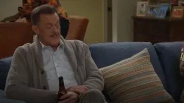 Reiss Ashbury Cable Knitted Cardigan worn by Bob (Billy Gardell) as seen in Bob Hearts Abishola (S05E08)