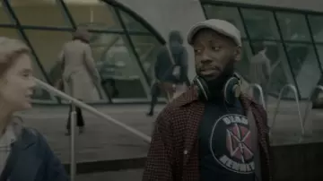 Hot Topic Dead Kennedys Brick Logo Men's T-Shirt worn by Keef Knight (Lamorne Morris) as seen in Woke (S01E05)