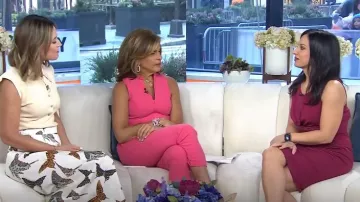 Black Halo Antoinette Jumpsuit worn by Hoda Kotb as seen in Today on March 25, 2024