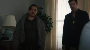 Vila Viloui Padded Collar Four Leaf Clover Olive worn by Special Agent Hana Gibson (Keisha Castle-Hughes) as seen in FBI: Most Wanted (S05E06)