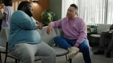 Nike Sportswear Club Fleece Crewneck worn by Andrew Pham (Andrew Phung) as seen in Run the Burbs (S03E12)