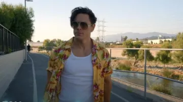 Buffalo David Bitton Chemise boutonnée imprimée à manches courtes pour hommes portée par Tom Sandoval comme on le voit dans Vanderpump Rules (S11E09)