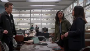 Treasure & Bond Oversize Collared Bomber Jacket worn by Nyla Harper (Mekia Cox) as seen in The Rookie (S06E04)