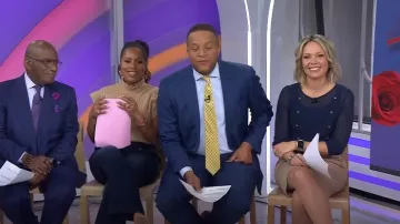 And Now This Cable-Knit Mock-Neck Sleeveless Sweater worn by Sheinelle Jones as seen in Today on March 26, 2024