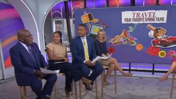 Talbots Wide Leg Jeans worn by Sheinelle Jones as seen in Today on March 26, 2024