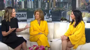 Lafayette 148 NY Faille Double Breasted Blazer worn by Hoda Kotb as seen in Today on March 27, 2024