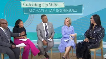 Vestido Talbots Poplin Fit & Flare usado por Dylan Dreyer como se ve en Today el 27 de marzo de 2024