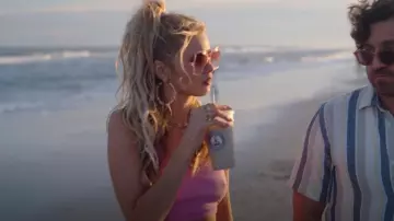 Shein Bamboo Joint Design Hoop Earrings worn by Kaitlin Fox (Lauren Buglioli) as seen in Florida Man (S01E02)