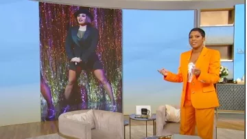 Stella McCartney Iconic Regular Blazer Jacket worn by Tamron Hall as seen in Tamron Hall Show on March 26, 2024