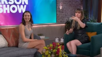 Michael Kors Collection Bette Cashmere Scoopneck Tank worn by Daniela Melchior as seen in The Kelly Clarkson Show on March 26, 2024