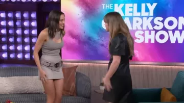 Michael Kors Collection Melton Virgin Wool Skirt worn by Daniela Melchior as seen in The Kelly Clarkson Show on March 26, 2024