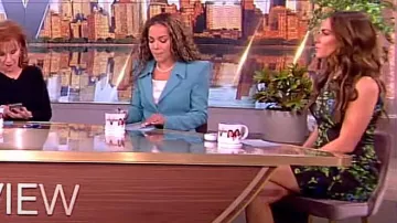 Carolina Herrera Flo­ral Print Dress worn by Alyssa Farah as seen in The View on March 28, 2024