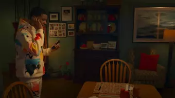 PacSun Scrap Art Pants worn by Jamal Turner (Brett Gray) as seen in On My Block (S04E01)