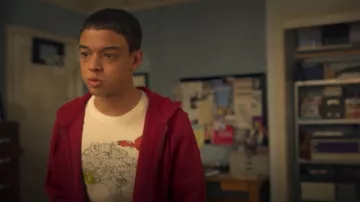 Sweat à capuche Hurley Rise & Jam Full-Zip Homme porté par Ruby Martinez (Jason Genao) comme on le voit dans On My Block (S04E02)