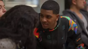 Forever 21 Map Graphic Fleece Hoodie worn by Jamal Turner (Brett Gray) as seen in On My Block (S04E04)