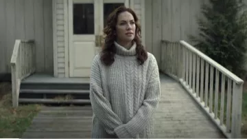 John And Jenn Phoebe Cabled Turtleneck Sweater worn by Hysterical Woman (Tanis Dolman) as seen in Midnight Mass (S01E03)