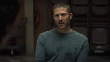 AllSaints Trias Waffle Knit Jumper worn by Riley Flynn (Zach Gilford) as seen in Midnight Mass (S01E03)
