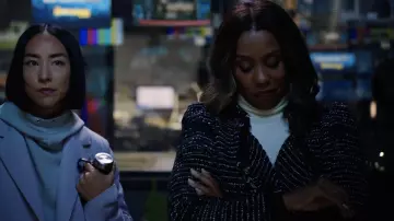 Iro Diana Jacket worn by Mia Jordan (Karen Pittman) as seen in The Morning Show (S02E01)