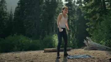 Vince White Scoop Tank Top worn by Liv Rivera (Melissa Barrera) as seen in Keep Breathing (S01E01)