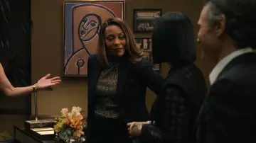 L'Agence Pao­la Blouse worn by Mia Jordan (Karen Pittman) as seen in The Morning Show (S02E02)